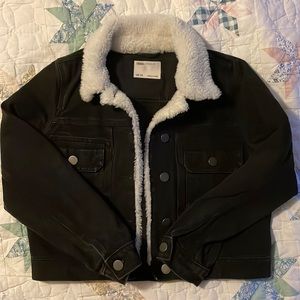 ASOS black denim cropped jacket! UK size 10 (fits like US size 4)